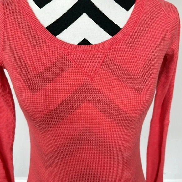 Arizona Jeans Waffle Long Sleeve Top Sz XS - Picture 2 of 5